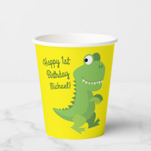 Gobelets En Papier Dinosaur T-rex Enfants 1er anniversaire Dino Party