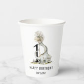 Gobelets En Papier Dinosaur Thème 1ère fête d'anniversaire (Recto)