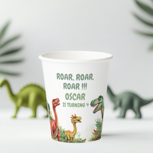 Gobelets En Papier Dinosaure bon temps