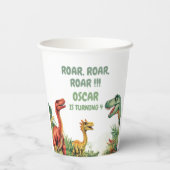 Gobelets En Papier Dinosaure bon temps (Verso)