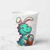 Gobelets En Papier Dinosaure de lapin de Pâques (Verso)
