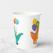 Gobelets En Papier Dinosaure Joueur trois ans Anniversaire (Droite)