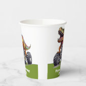 Gobelets En Papier Dinosaure vert T-Rex Monster Truck thème (Gauche)