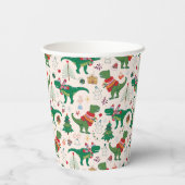 Gobelets En Papier Dinosaures dans Sweaters Motif de Noël (Verso)