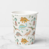 Gobelets En Papier Dinosaurs Kids Hand Drawn Boho Dinosaur Pattern (Verso)