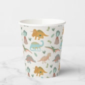 Gobelets En Papier Dinosaurs Kids Hand Drawn Boho Dinosaur Pattern (Gauche)