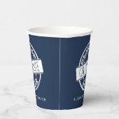 Gobelets En Papier Diplômé bleu de la marine moderne (Droite)