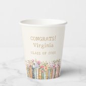 Gobelets En Papier Diplôme de livres floraux (Verso)