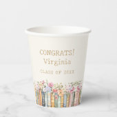 Gobelets En Papier Diplôme de livres floraux (Recto)