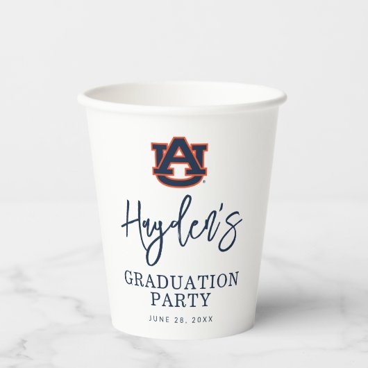 Gobelets En Papier Diplôme de l'Université d'Auburn | Auburn Tigers (Recto)