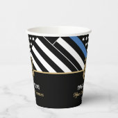 Gobelets En Papier Diplôme de police Légère Ligne Bleue Application d (Gauche)