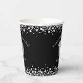 Gobelets En Papier Diplôme d'enseignement Noir Argent (Gauche)