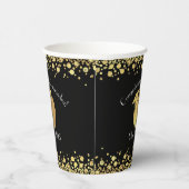 Gobelets En Papier Diplôme d'enseignement Noir Or (Droite)