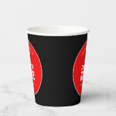 Gobelets En Papier Diplôme du lycée rouge et noir personnalisé (Gauche)