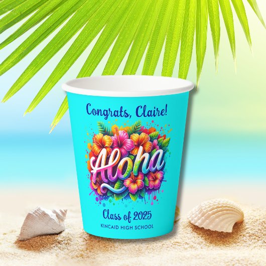 Gobelets En Papier Diplôme Fun Tropical Aloha