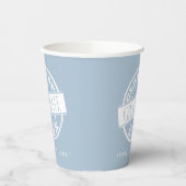 Gobelets En Papier Diplômé moderne Dusty Blue (Gauche)