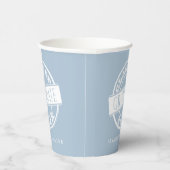 Gobelets En Papier Diplômé moderne Dusty Blue (Droite)