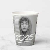 Gobelets En Papier Diplôme photo moderne en pointillé 2025 (Verso)