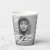 Gobelets En Papier Diplôme photo moderne en pointillé 2025 (Recto)