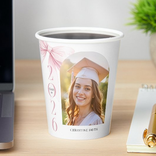 Gobelets En Papier Diplôme Ruban Rose