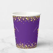 Gobelets En Papier Diplômé Violet et Or (Gauche)