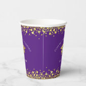 Gobelets En Papier Diplômé Violet et Or (Droite)