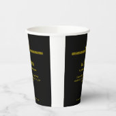 Gobelets En Papier Directeur funéraire Bandes dorées et élévation du (Gauche)