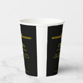 Gobelets En Papier Directeur funéraire Bandes dorées et élévation du (Droite)