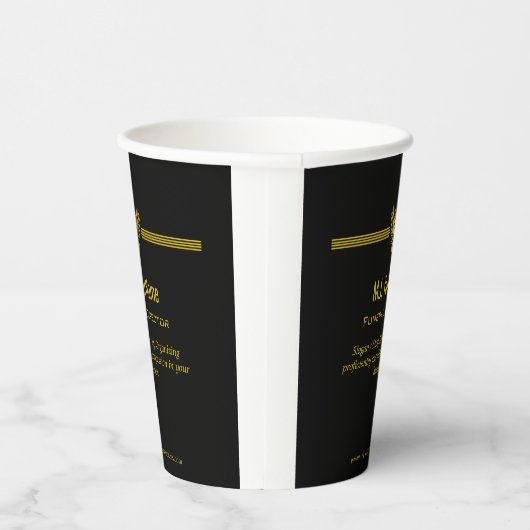 Gobelets En Papier Directeur funéraire Bandes dorées et élévation du  (Droite)