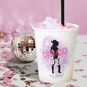 Gobelets En Papier Disco Darlin' Équipe de la Mariée Bride ID928