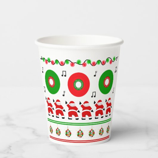 Gobelets En Papier Disco Père Noël (Verso)