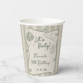 Gobelets En Papier Disco Whimsical Hand Drawn Funky 30e anniversaire (Verso)