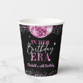 Gobelets En Papier Discothèque Rose Dans Mon Anniversaire Anniversair (Recto)