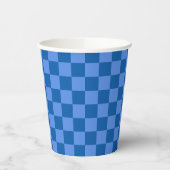 Gobelets En Papier Discover the Allure of Blue Checkerboard Pattern (Gauche)