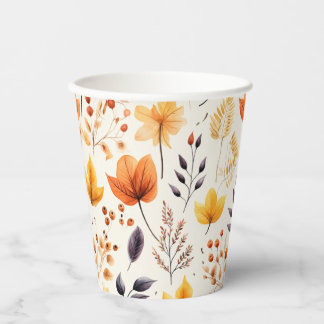 Gobelets En Papier Dites-le avec les feuilles d'automne 2 - Tasse de 
