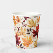 Gobelets En Papier Dites-le avec les feuilles d'automne 3 - Tasse de (Droite)