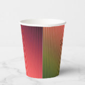 Gobelets En Papier Divisé, rouge, vert, dégradé (Droite)