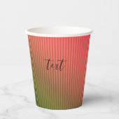 Gobelets En Papier Divisé, rouge, vert, dégradé (Recto)