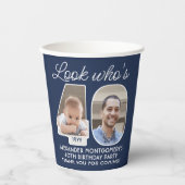 Gobelets En Papier do-it-yourself couleurs ・ Regardez qui est 40 Anni (Recto)