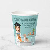 Gobelets En Papier Docteur vétérinaire Diplômé Vet DVM Graduation (Recto)