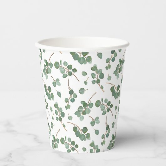 Gobelets En Papier Dollar d'argent de l'eucalyptus (Recto)