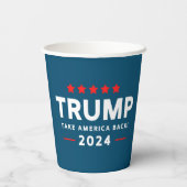 Gobelets En Papier Donald Trump 2024 et l'Amérique (Verso)