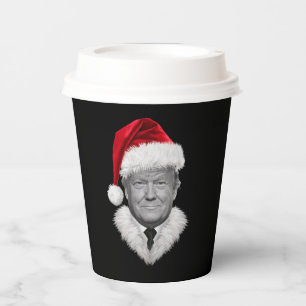 Gobelets En Papier Donald Trump Christmas Funny Santa Hat Don