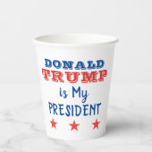 Gobelets En Papier Donald TRUMP est mon président (Recto)