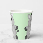 Gobelets En Papier Donkey Baby shower Green (Gauche)