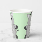 Gobelets En Papier Donkey Baby shower Green (Droite)