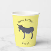 Gobelets En Papier Donkey cartoon (Verso)