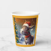 Gobelets En Papier Donkey de Noël 1 (Recto)