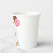 Gobelets En Papier Donut 1er anniversaire rose (Gauche)