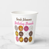 Gobelets En Papier Donut Doughnut Fête Anniversaire Brunch Vente de p (Recto)